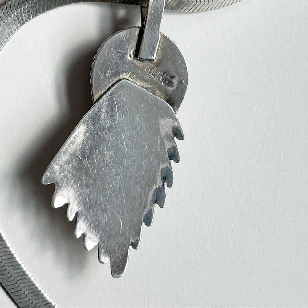 Stunning Vintage Southwestern Turquoise Sterling Silver Necklace - Picture 8 of 9